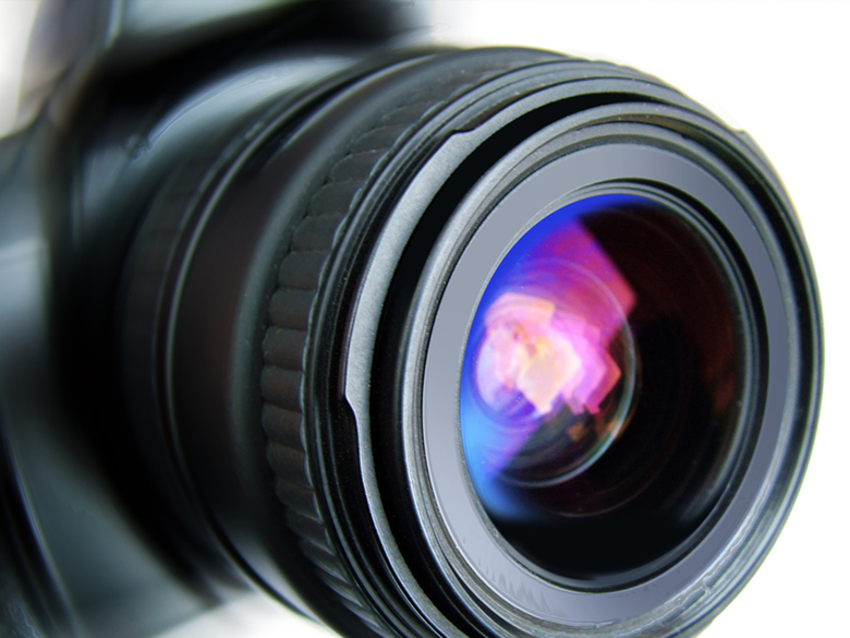 close-up of a camera lens