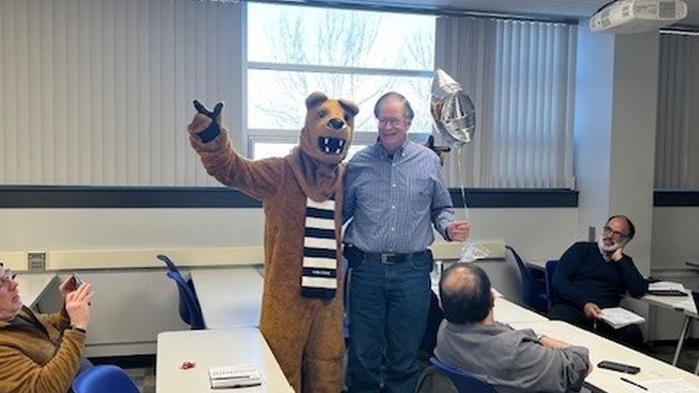 Seth Wolpert with Nittany Lion