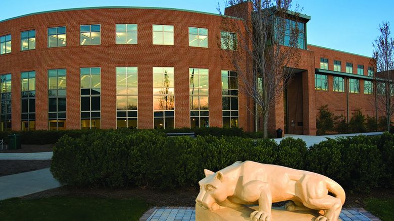Penn State Harrisburg library and Lion Shrine