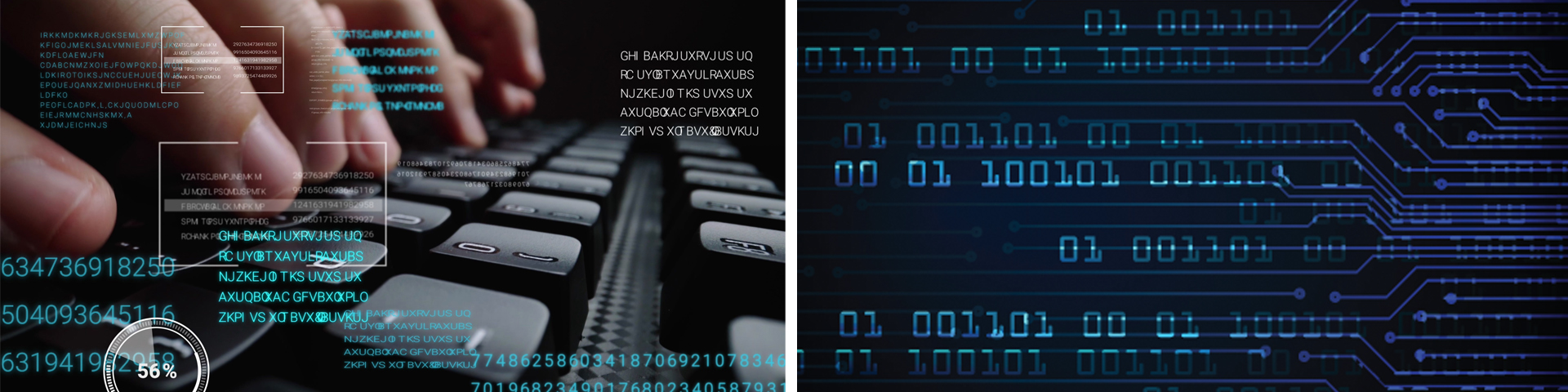 header image divided into two capture the essence of programming and digital technology