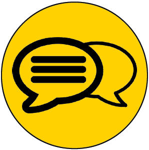 Icon representing a discussion