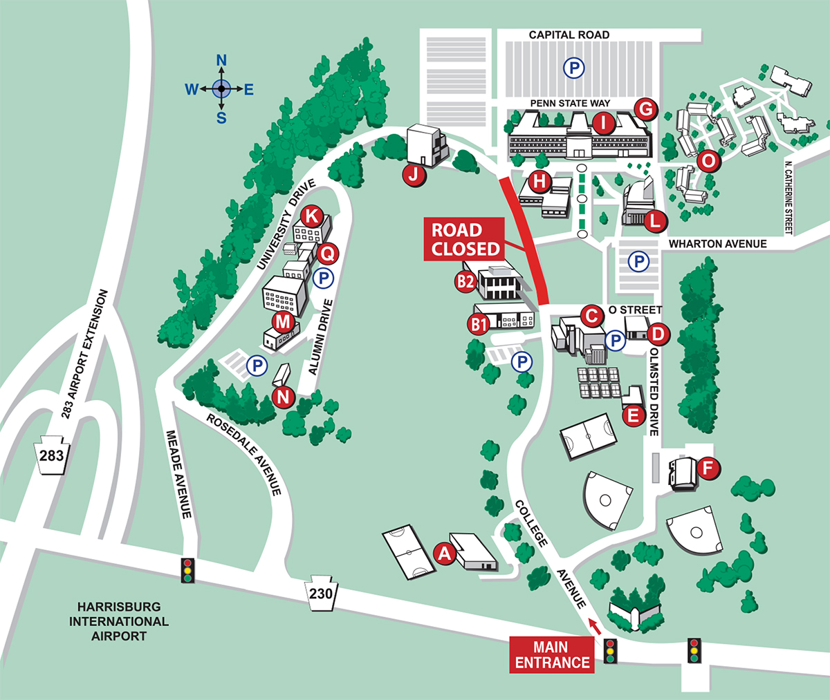 Map of hacc harrisburg campus