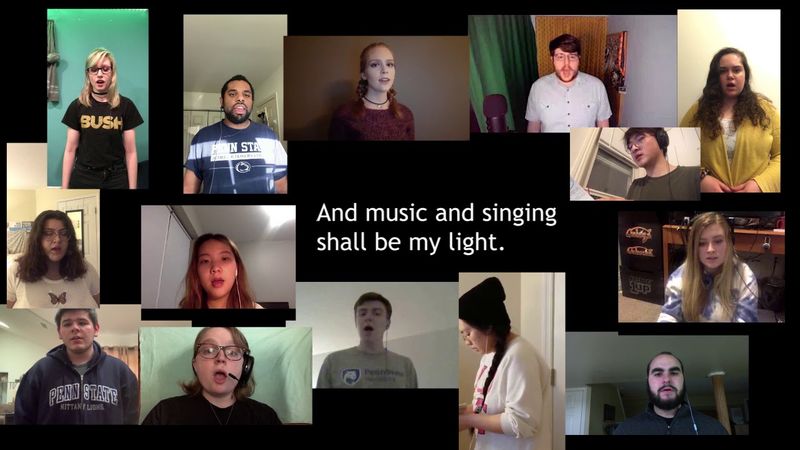 Penn State Harrisburg choir sings "Earth Song"