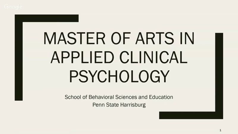 Applied Clinical Psychology Online Open House