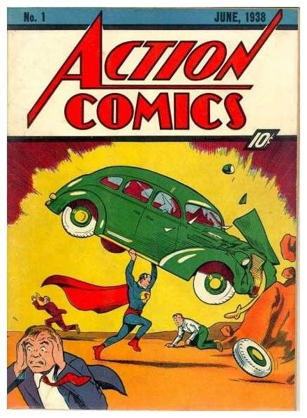  Cover to the first Superman comic book