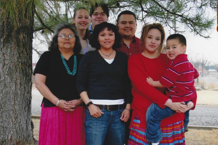 Fredericks and her family in Fruitland, NM.