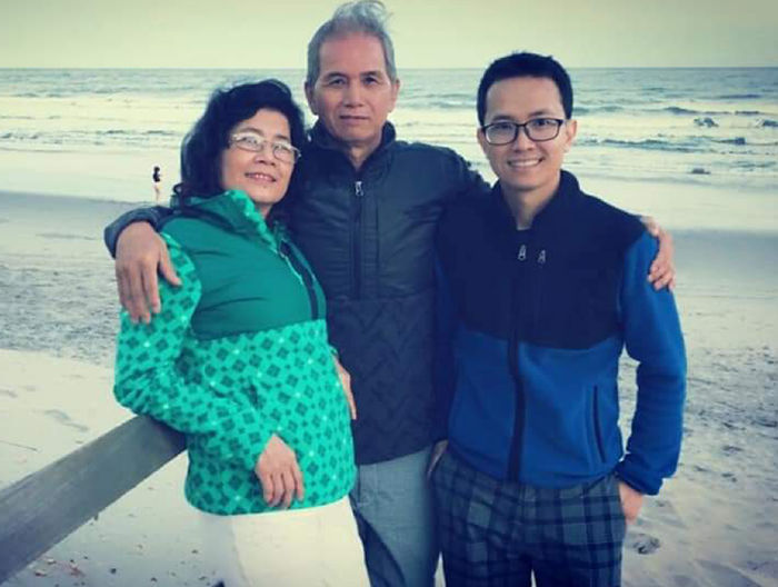 Hung Nguyen with parents