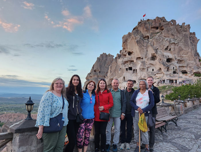 Poyrazli and a group of colleagues at Cappadocia