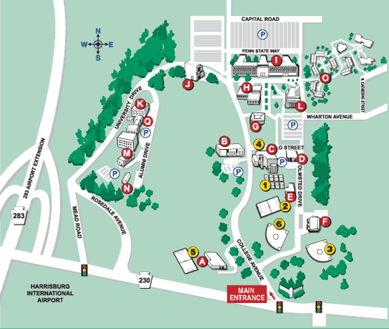 Penn State Campus Map Printable