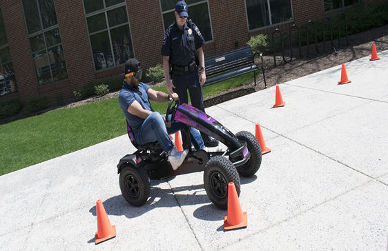 simulation on drunk driving during the Wellness Party