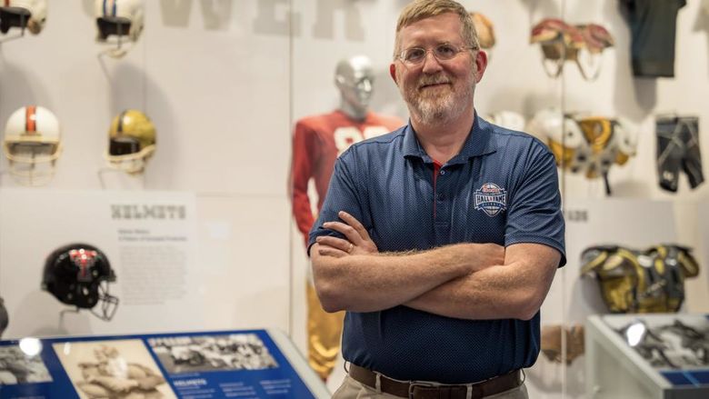 Denis Crawford at the College Football Hall of Fame