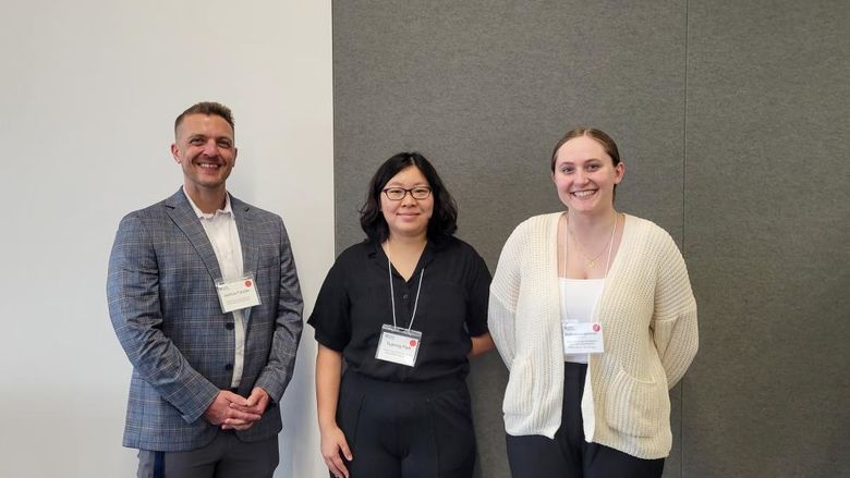 The CSUA annual conference poster winners pose for a photo.