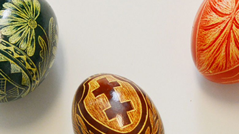 American Ukrainian fol art easter egg