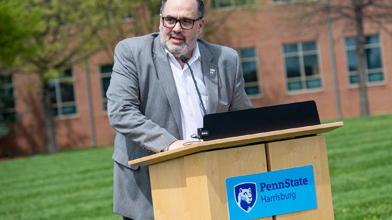 David Callejo Perez speaks at a groundbreaking ceremony