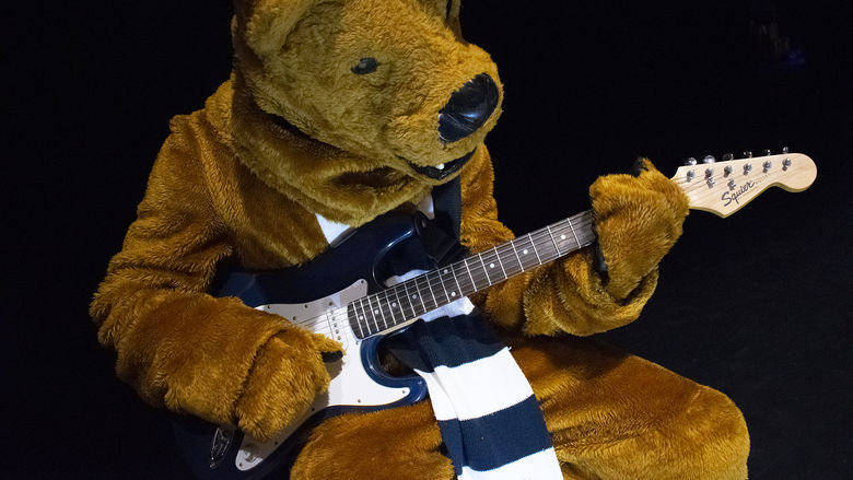Nittany Lion Playing Guitar