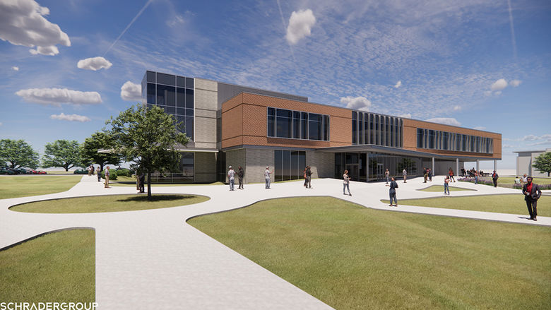 rendering of the ALC as viewed from the Northwest