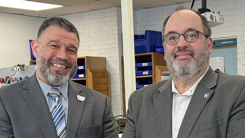 Left to right: Thaddeus Stevens College President Pedro Rivera and Penn State Harrisburg Interim Chancellor David Callejo Pérez