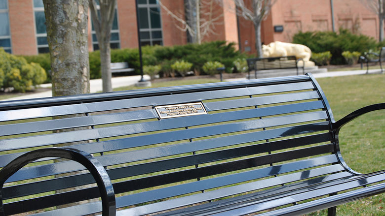 Commemorative bench in honor of Dr. Howard Sachs