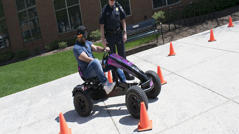simulation on drunk driving during the Wellness Party