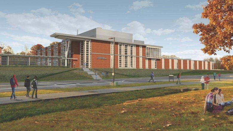 Rendering of the completed Educational Activities Building project.