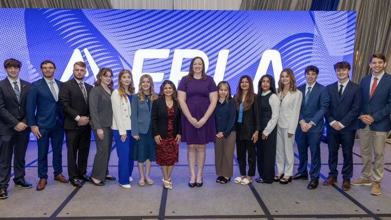 Group photo of Harrisburg's FBLA chapter