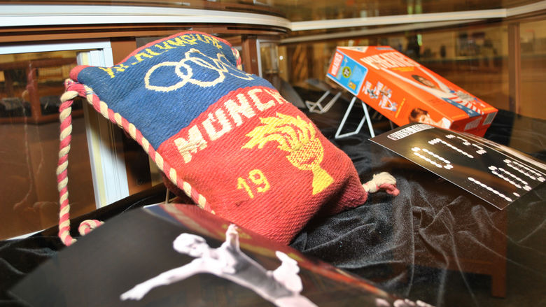 Artifacts from the Library exhibit &quot;From Spectators to Champions: Female Athletes in the Olympic Games&quot;