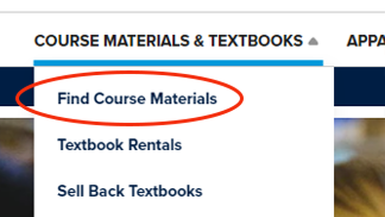Find course materials screenshot