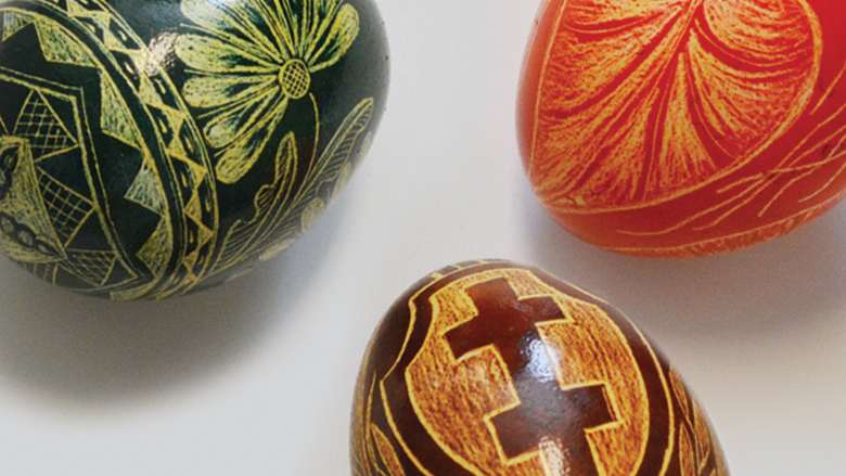 Folk art painted eggs