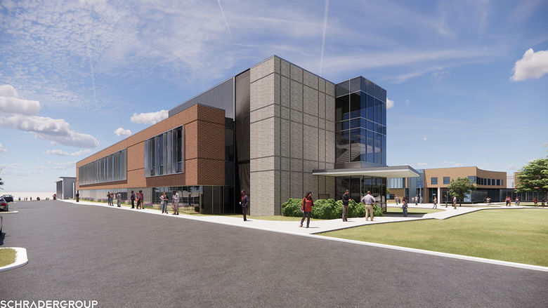 rendering of the ALC as viewed from the Northeast
