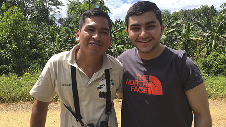 Student Mario Soliman and tour guide