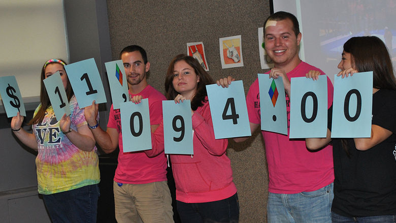 During the first THON canning weekend, Penn State Harrisburg students raised a campus record of $11,094. 