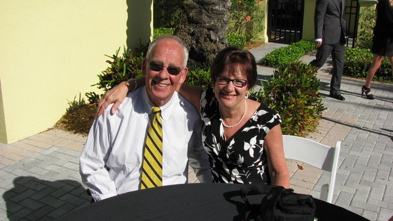 Suzanne Miller and her late husband, James.