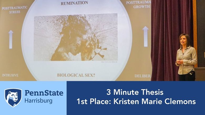 Three Minute Thesis - First Place: Kristen Marie Clemons