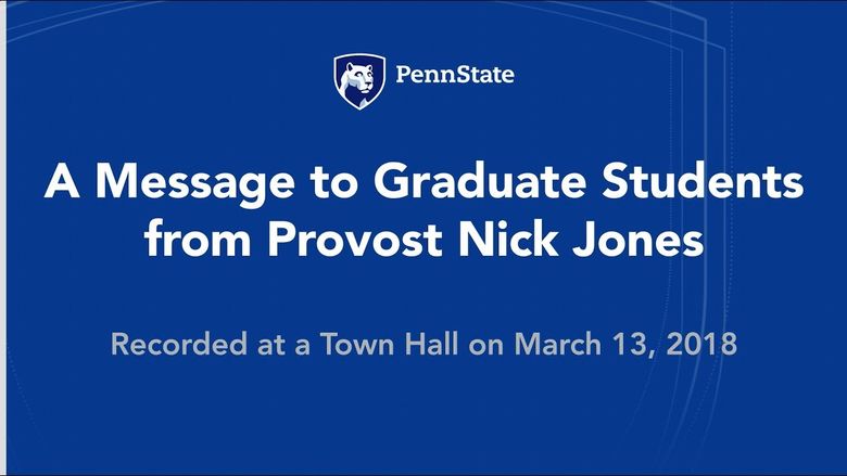 Provost Nick Jones shares message to graduate students ahead of election