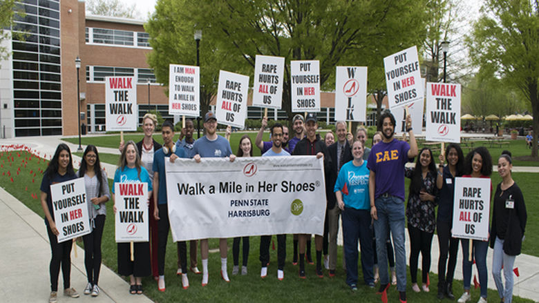 Walk-a-Mile in Her Shoes Group Photo