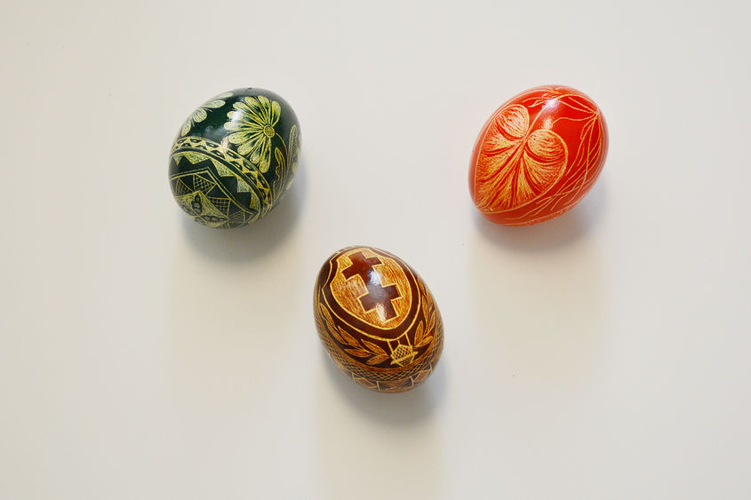 Ukrainian decorative egg art