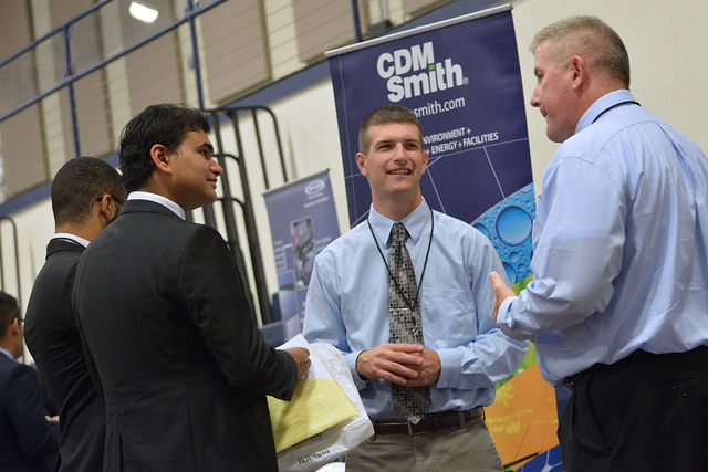 Students at SSET Career Fair