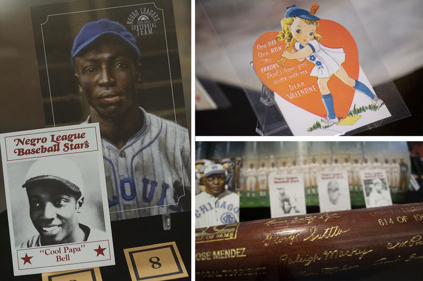 collage of baseball artifacts