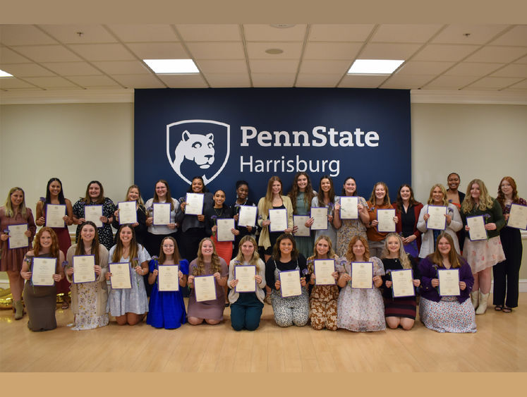 Group photo of Penn State Harrisburg Kappa Delta Pi inductees