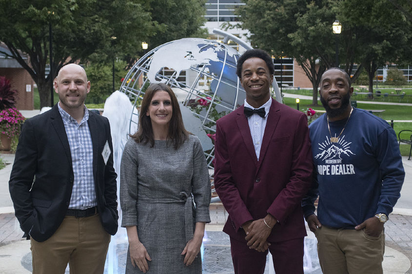 group photo of Christopher Spittle, Kathryn Peterson, Corey Dupree and Bryan Majors