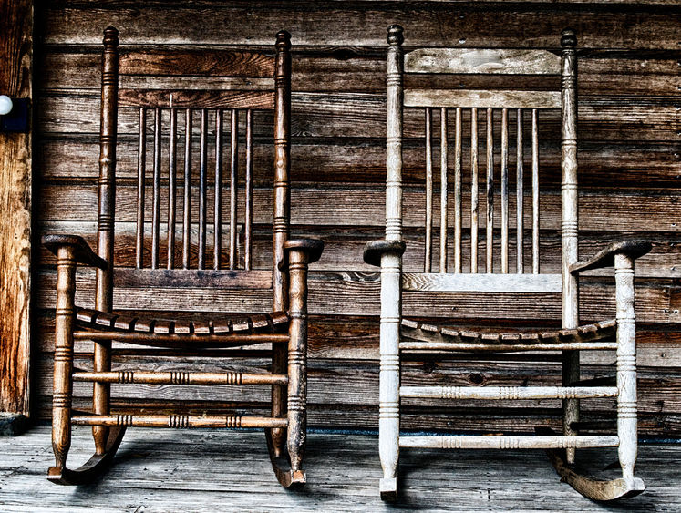 two rocking chairs