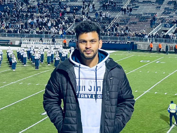 Purav Patel at a Penn State football game