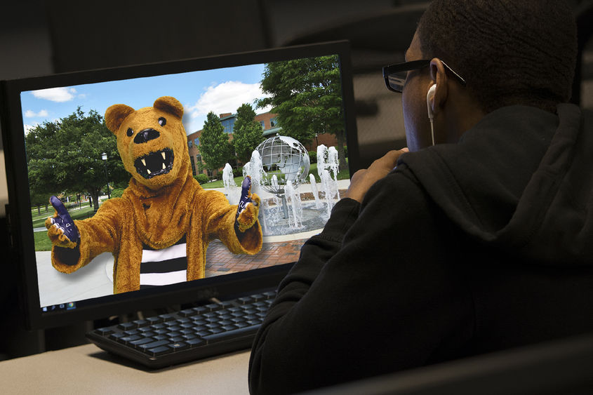 Nittany Lion on computer screen